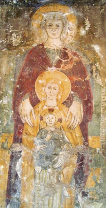3 - Sant’Anna Metterza; Affresco; Inizi XIV secolo; Pittore ignoto; Collegiata di Sant’Andrea; Savigliano.