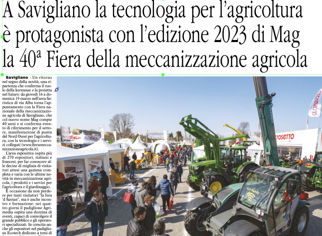 Lo speciale della Fiera della Meccanizzazione agricola