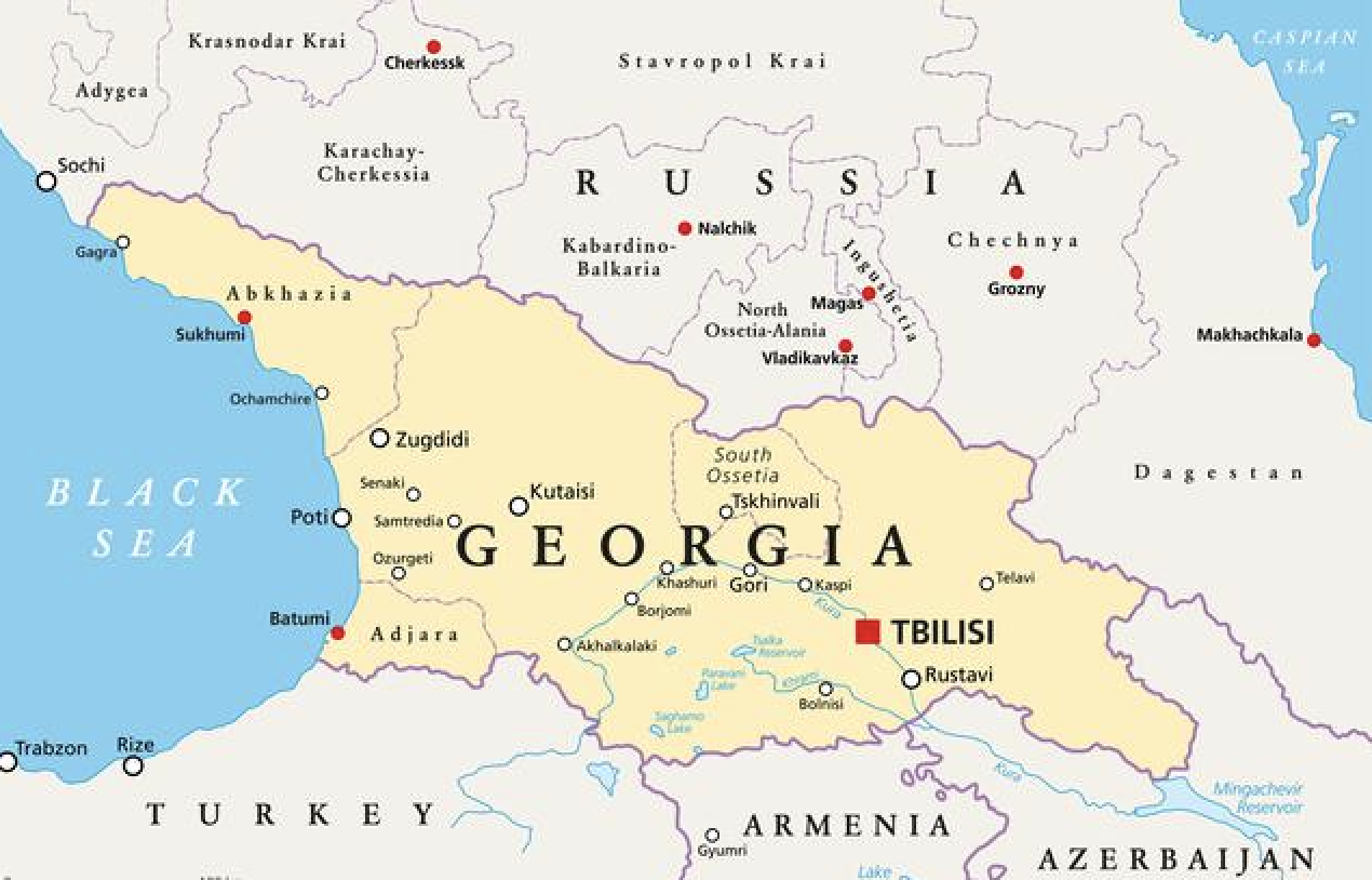 Cartina della Georgia