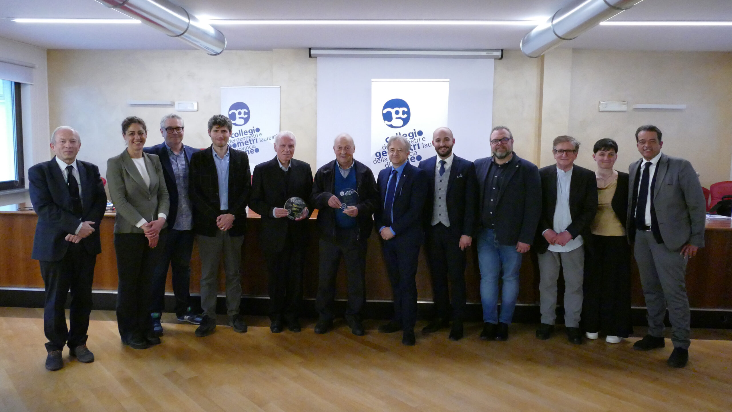 Geometri premiati per i 60 anni di iscrizione all'Albo