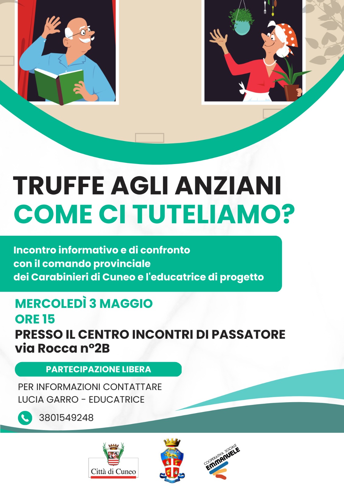 Truffe agli anziani - Incontro a Passatore 3 maggio