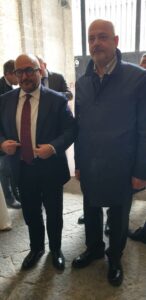 Flavio Bruna e il ministro Sangiuliano