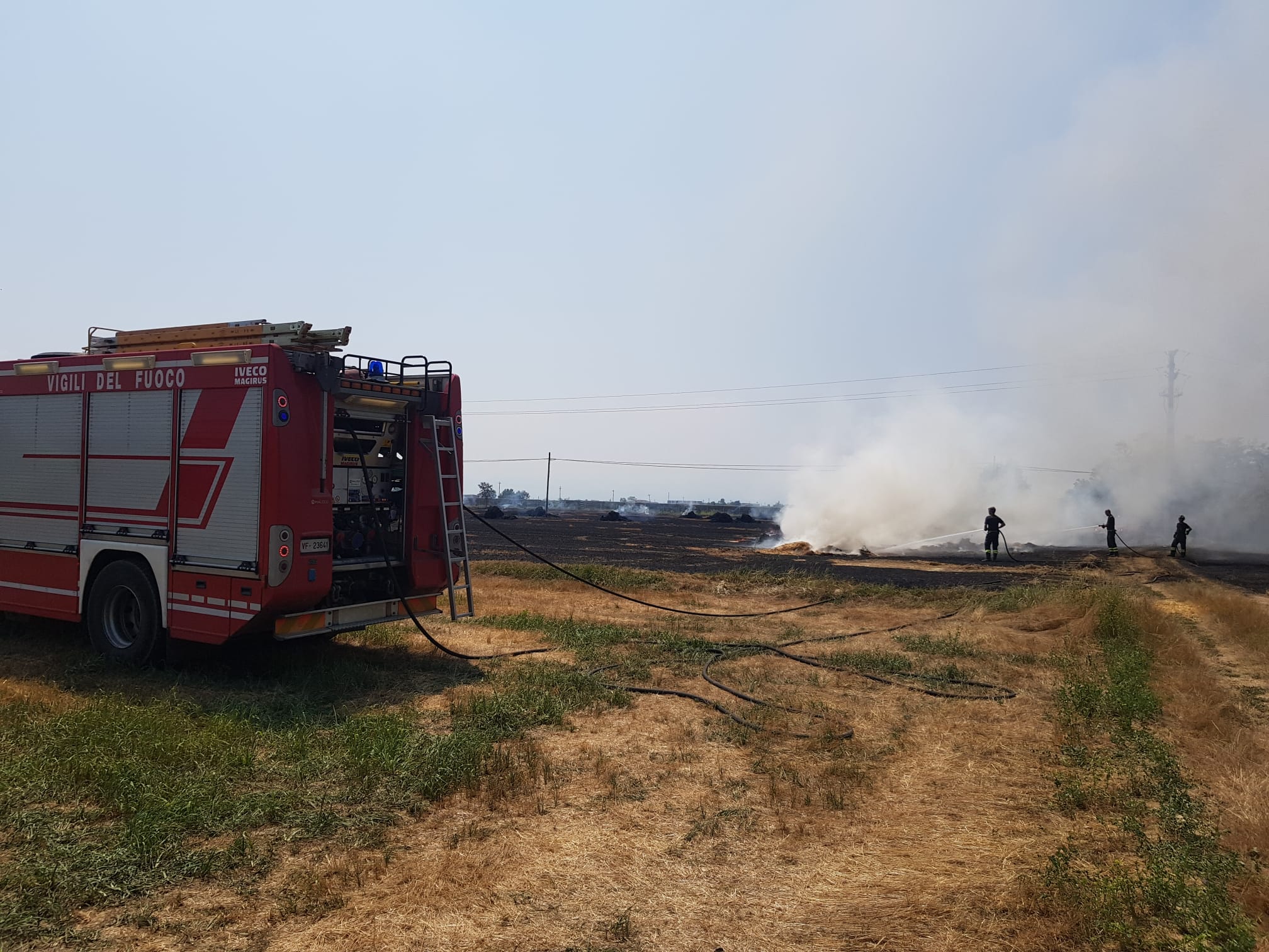 incendio a Sant'Albano