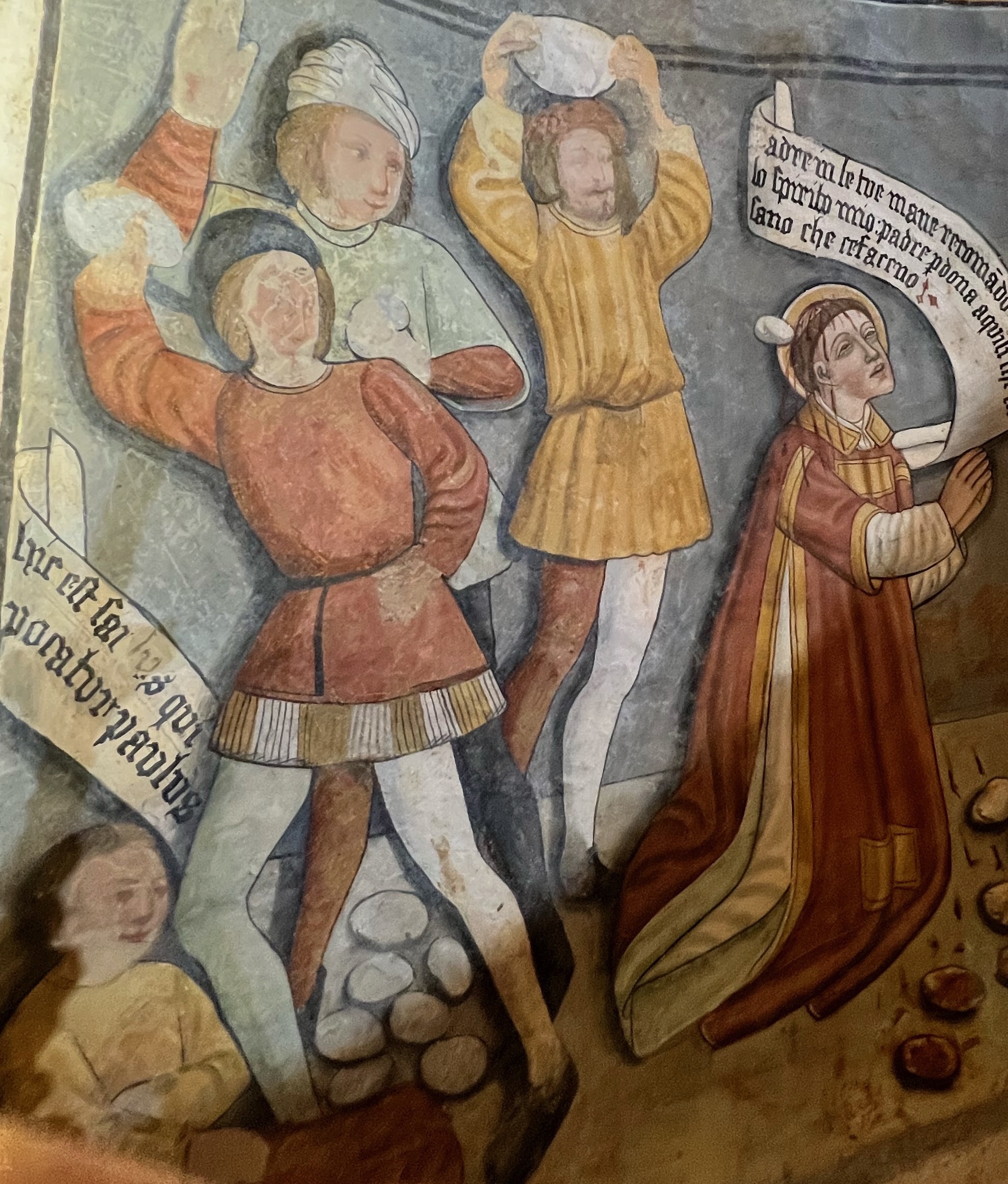 2 - San Paolo; Affresco; Tommaso e Matteo Biazaci; Seconda metà XV secolo; Cappella di Santo Stefano; Busca.