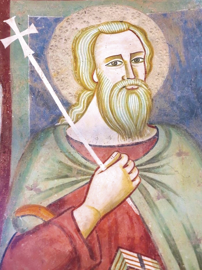 3 - San Filippo; Affresco; XIV secolo; Autore ignoto; Cappella di Santa Maria delle vigne; Mondovì - Carassone.