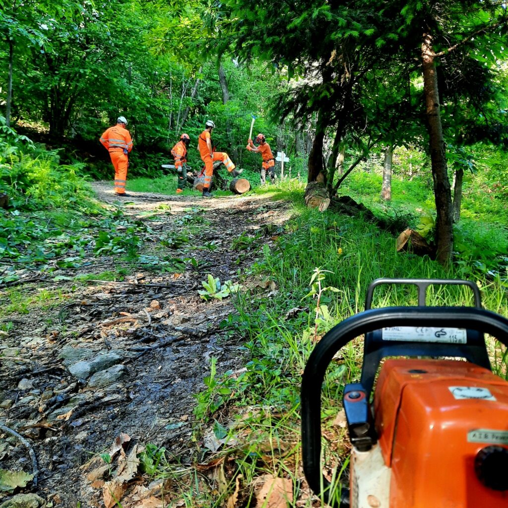 Peveragno Aib intervento piste forestali