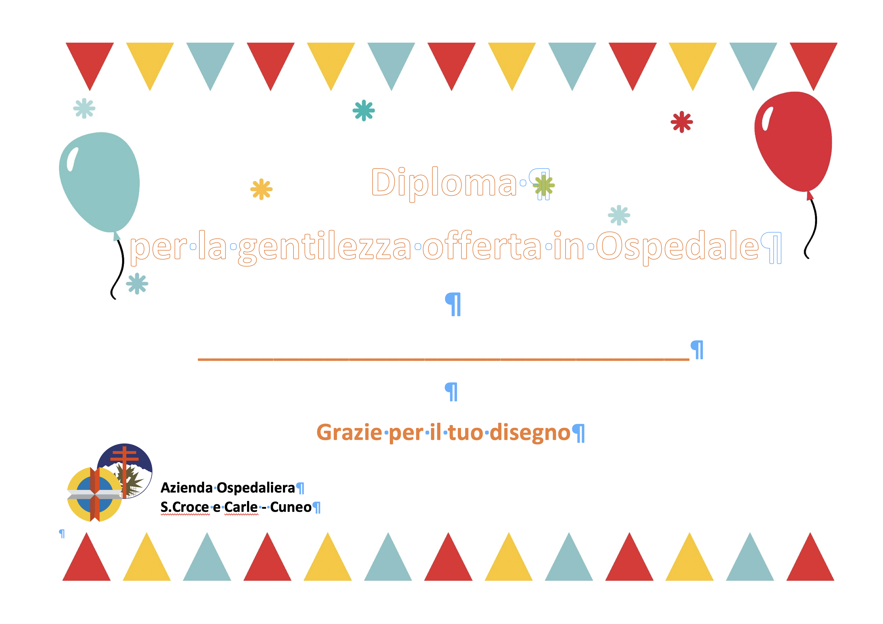 diploma per la gentilezza