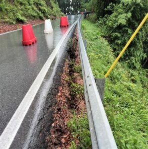 Tratto in frana tra Pagno e Brondello