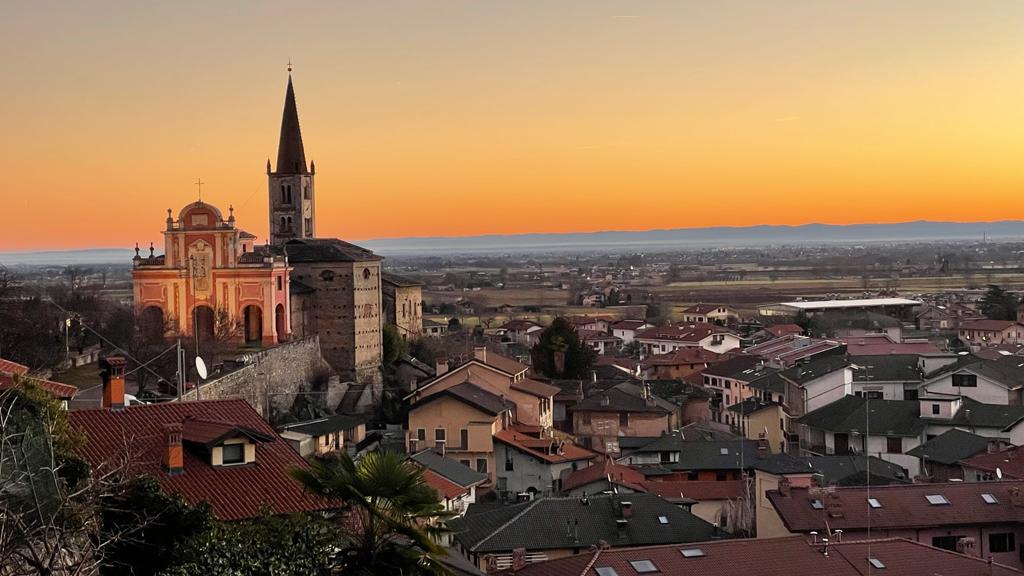 Caraglio - veduta al tramonto