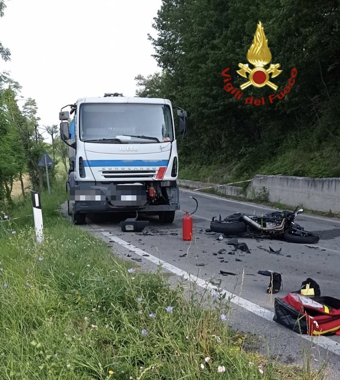 auto contro camion a Murazzano
