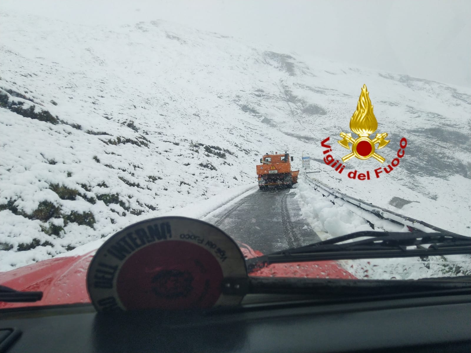 Neve sul colle dell'Agnello