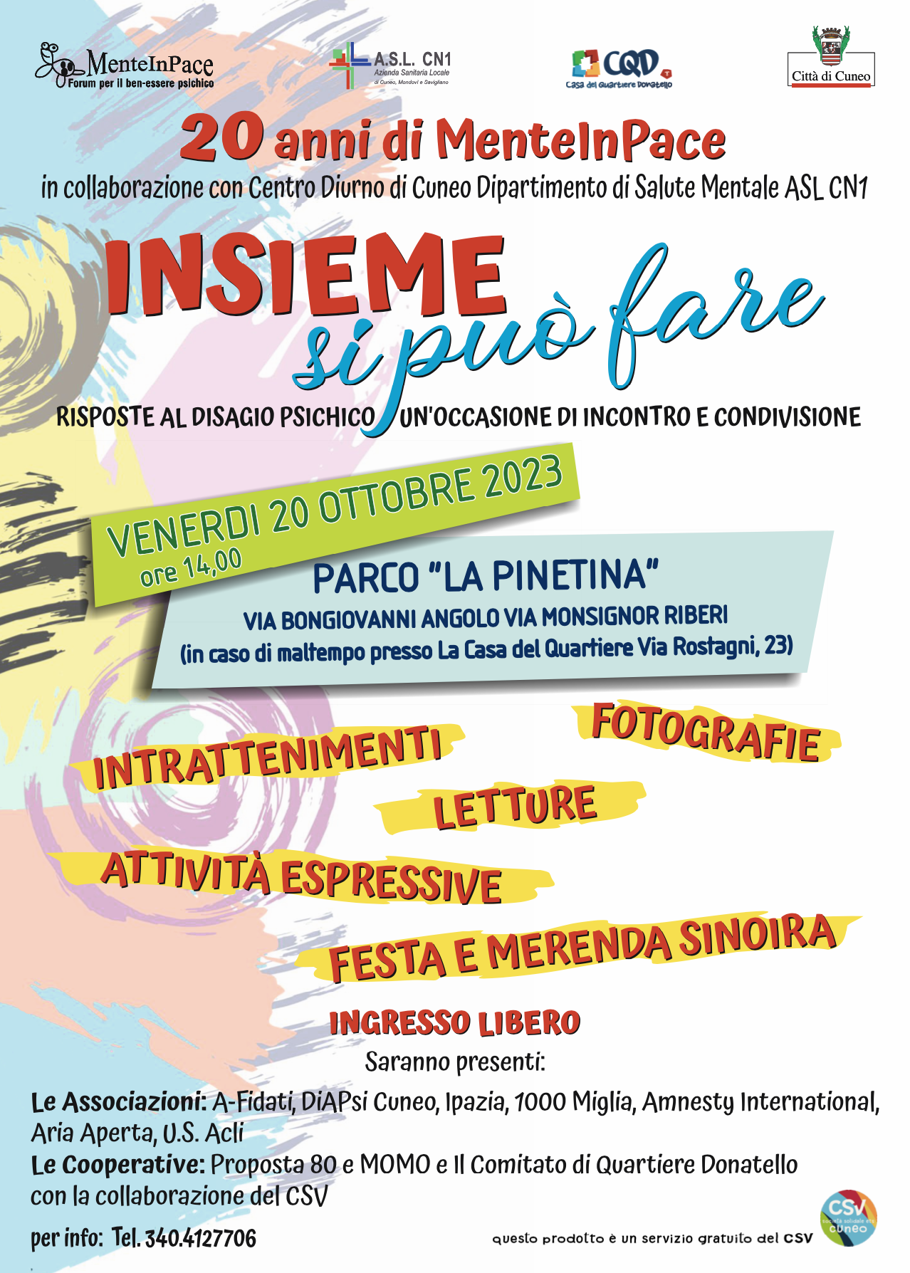 festa per i 20 anni di MenteInPace
