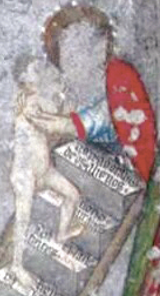 4 - San Pietro accoglie un defunto; Affresco (particolare); XIV-XV secolo; Ignoto; Chiesa di Sant’Antonio; Pontechianale.