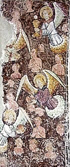 3 - Purgatorio; Affresco (particolare); Seconda metà XV secolo ; Giovanni Baleison; Cappella di san Sebastiano; Celle Macra.