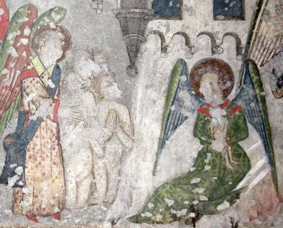 4 - Ingresso nella Gerusalemme celeste; Affresco (particolare); XIV-XV secolo; Ignoto; Chiesa di Sant’Antonio; Pontechianale.