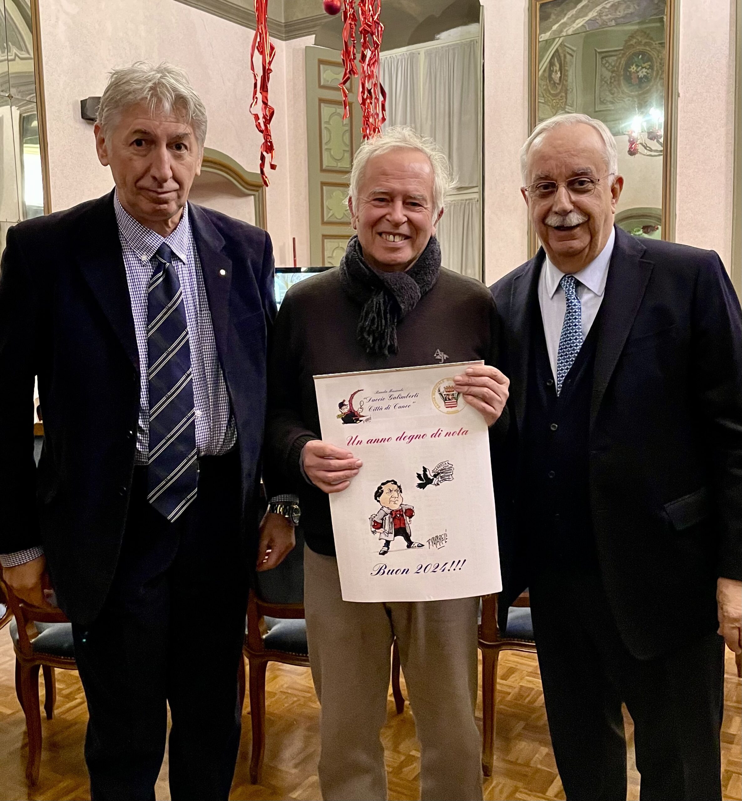 Da sin. Marco Allocco pres. Banda - Danilo Paparelli - Franco Civallero Pres. 'L Caprissi