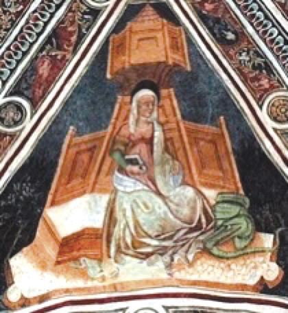 3 - Santa Margherita; Affresco (particolare); Anonimo; XV secolo; Chiesa di San Domenico; Alba.