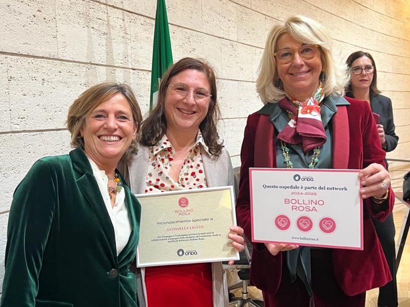Bollini rosa all'azienda ospedaliera Santa Croce e Carle di Cuneo