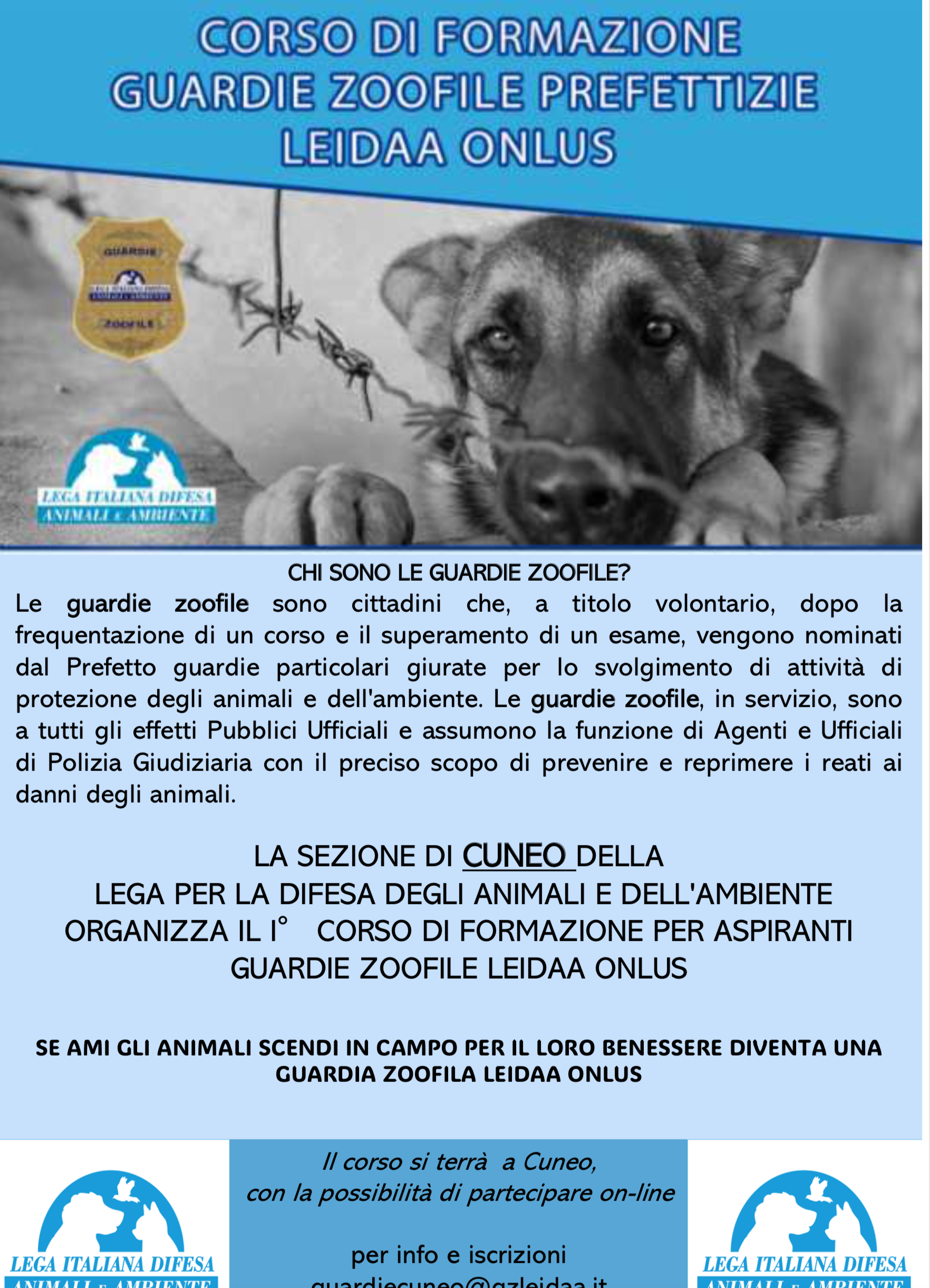corso per guardie zoofile