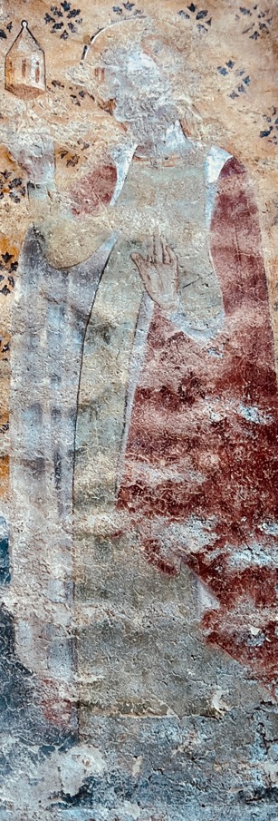 Santa Chiara d’Assisi (?); Affresco; XV secolo; Tommaso Biazaci; Parrocchiale di Santa Margherita; Casteldelfino.