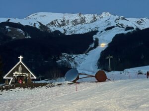 Elio Garis sulle piste di sci di Limone
