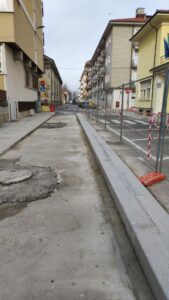 Lavori in corso su Via Sobrero