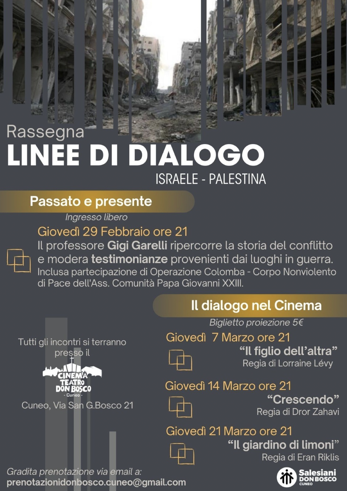 Linee di dialogo tra Isreale e Palestina