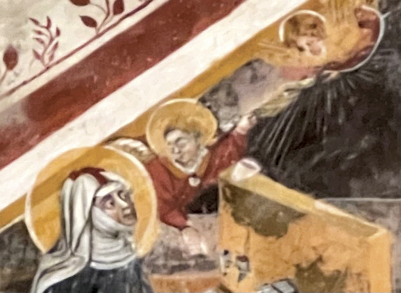3 - Santa Brigida di Svezia; Affresco; XV secolo; Anonimo; Chiesa di San Nicolò; Bardineto (SV).