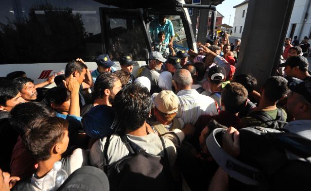 Migranti; foto Oliver Bunic; Copyright: Unione Europea, 2015. Fonte: EC - Audiovisual Service