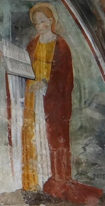 2 - Santa Petronilla; Affresco; Giovanni Canavesio; Fine XV secolo; Chapelle des Pénitents Blancs Peillon.