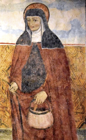 3 - Santa Marta; Affresco; Metà XV secolo; Maestro di Lusernetta; Cappella di San Bernardino; Lusernetta (To).