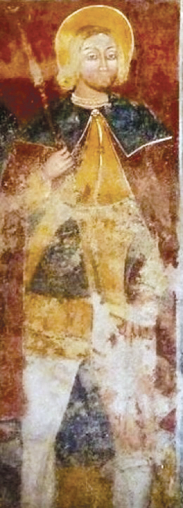 2 - San Rocco; Affresco; XV secolo; Ignoto; Cappella di San Rocco; Cigliè.
