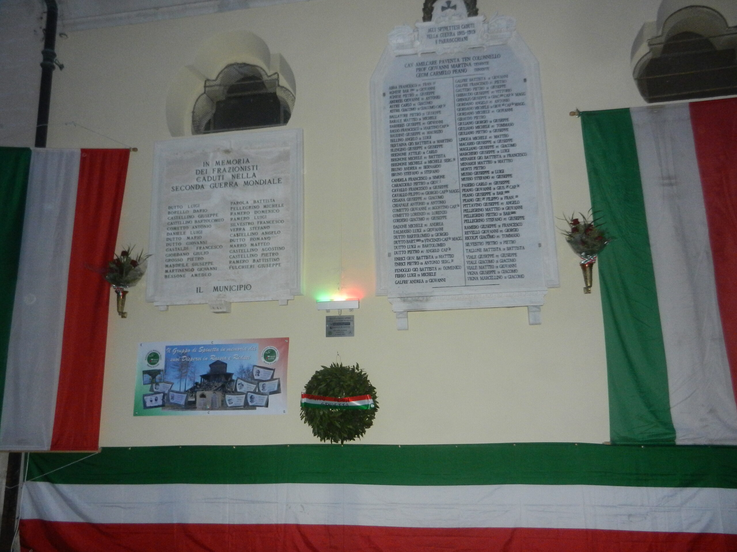 Lapidi dei frazionisti di Cuneo caduti in guerra