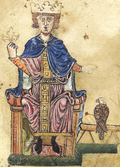 2 - Falconiere; Affresco (particolare); Anonimo; Inizio XV secolo; Sala Baronale del Castello; Manta.