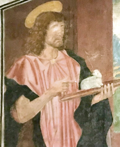 L’Agnus Dei, Affresco, Fine XV secolo, Hans Clemer, Castello Rosso, Costigliole Saluzzo.