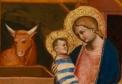 2 - Adorazione dei magi; Affresco (Particolare); Tommaso e Matteo Biazaci; Seconda metà XV secolo; Chiesa Parrocchiale dei Santi Pietro e Paolo; Sampeyre.