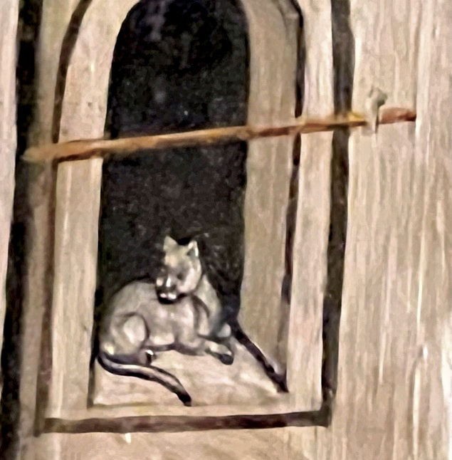 3 - Gatto (particolare); Affresco; Anonimo; Fine XV secolo; Confraternita di Sant’Agostino; Saliceto.