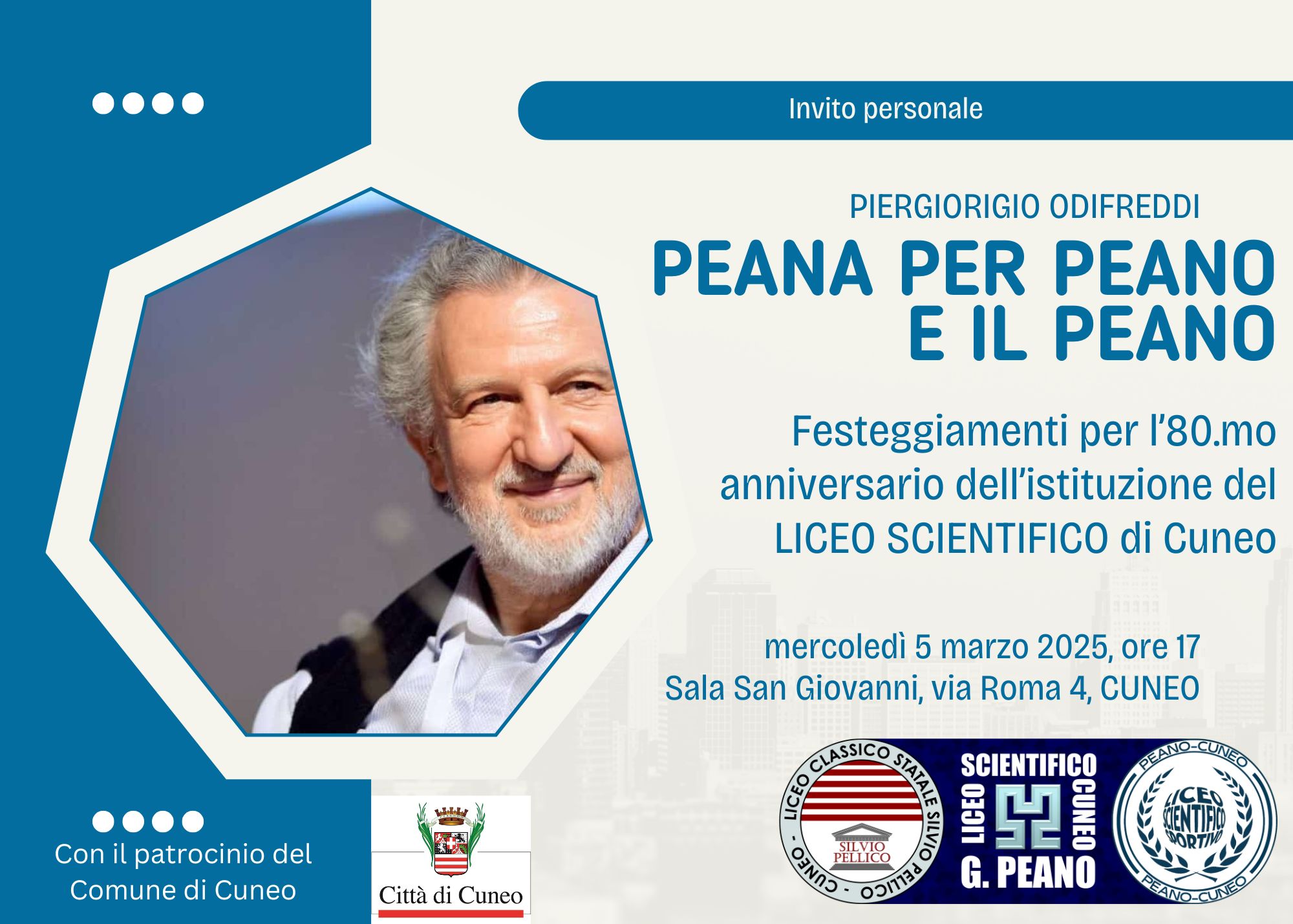 Piergiorgio Odifreddi per il Liceo Scientifico Peano