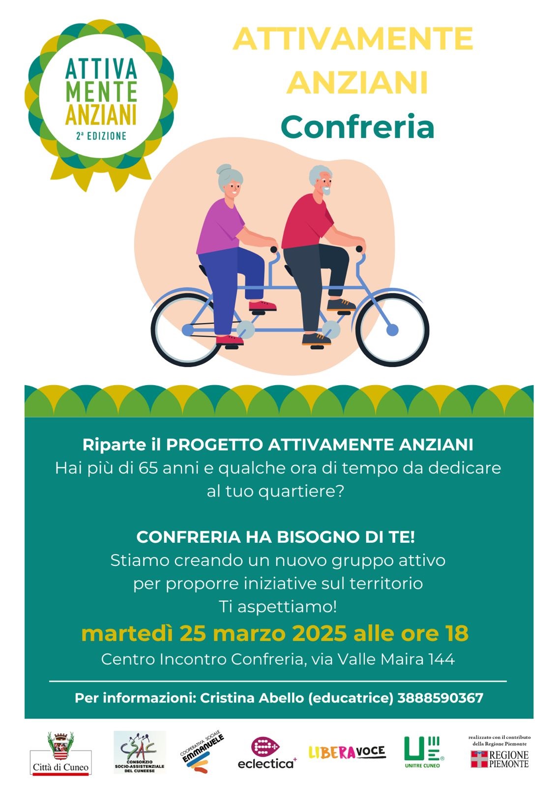 Locandina progetto "Attivamente Anziani"