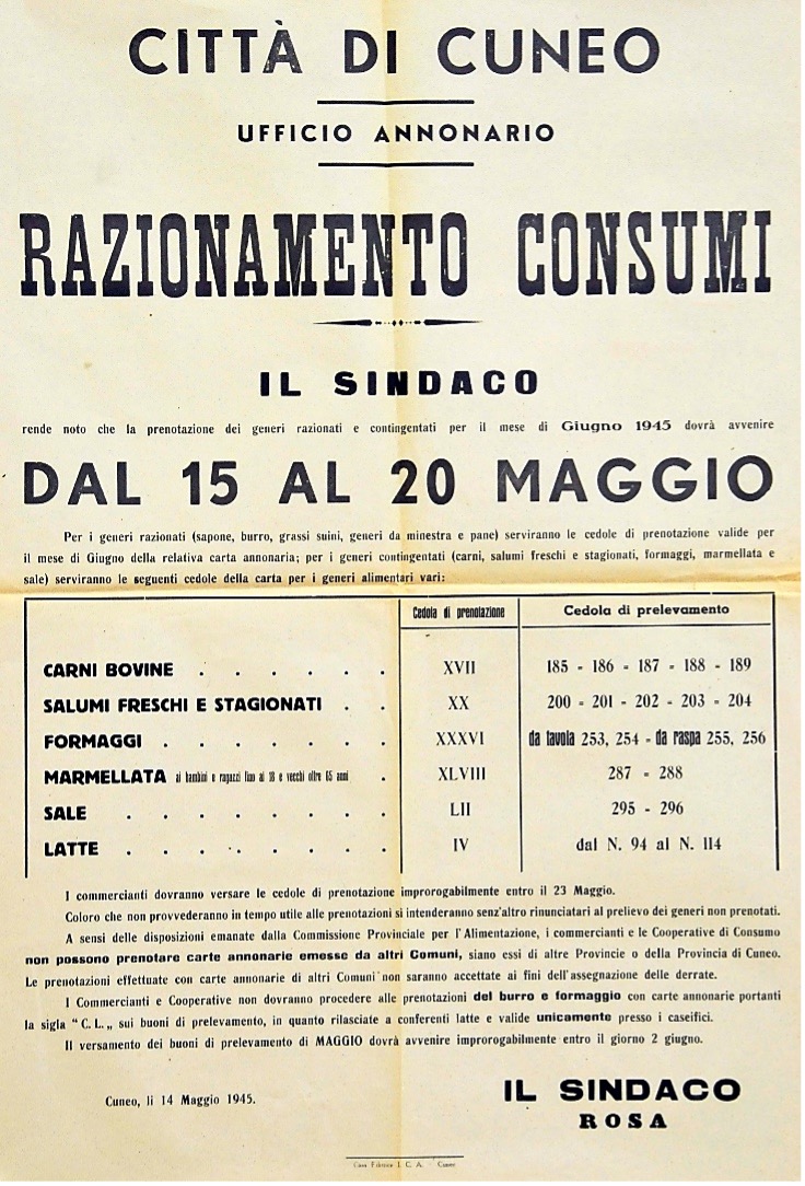 manifesto cuneo 1945