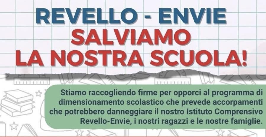 petizione scuola Revello Envie
