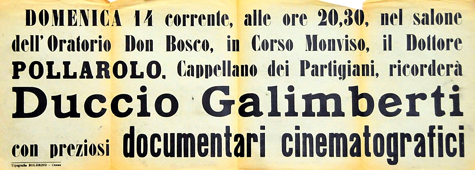 manifesto don Pollarolo e Duccio Galimberti