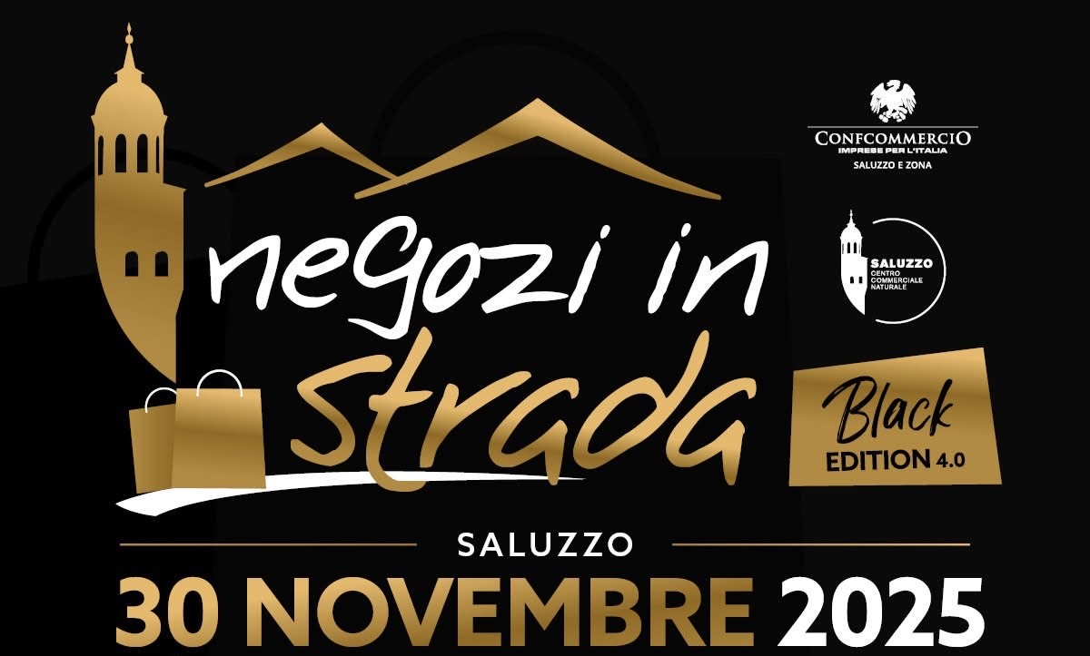 Negozi in strada a Saluzzo