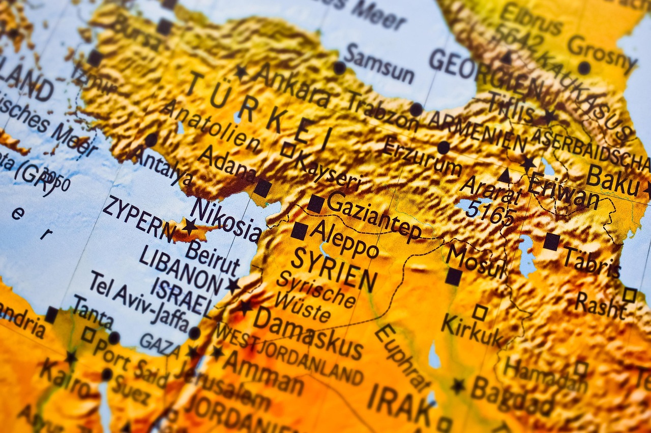 Cartina della Siria (foto Pixabay)