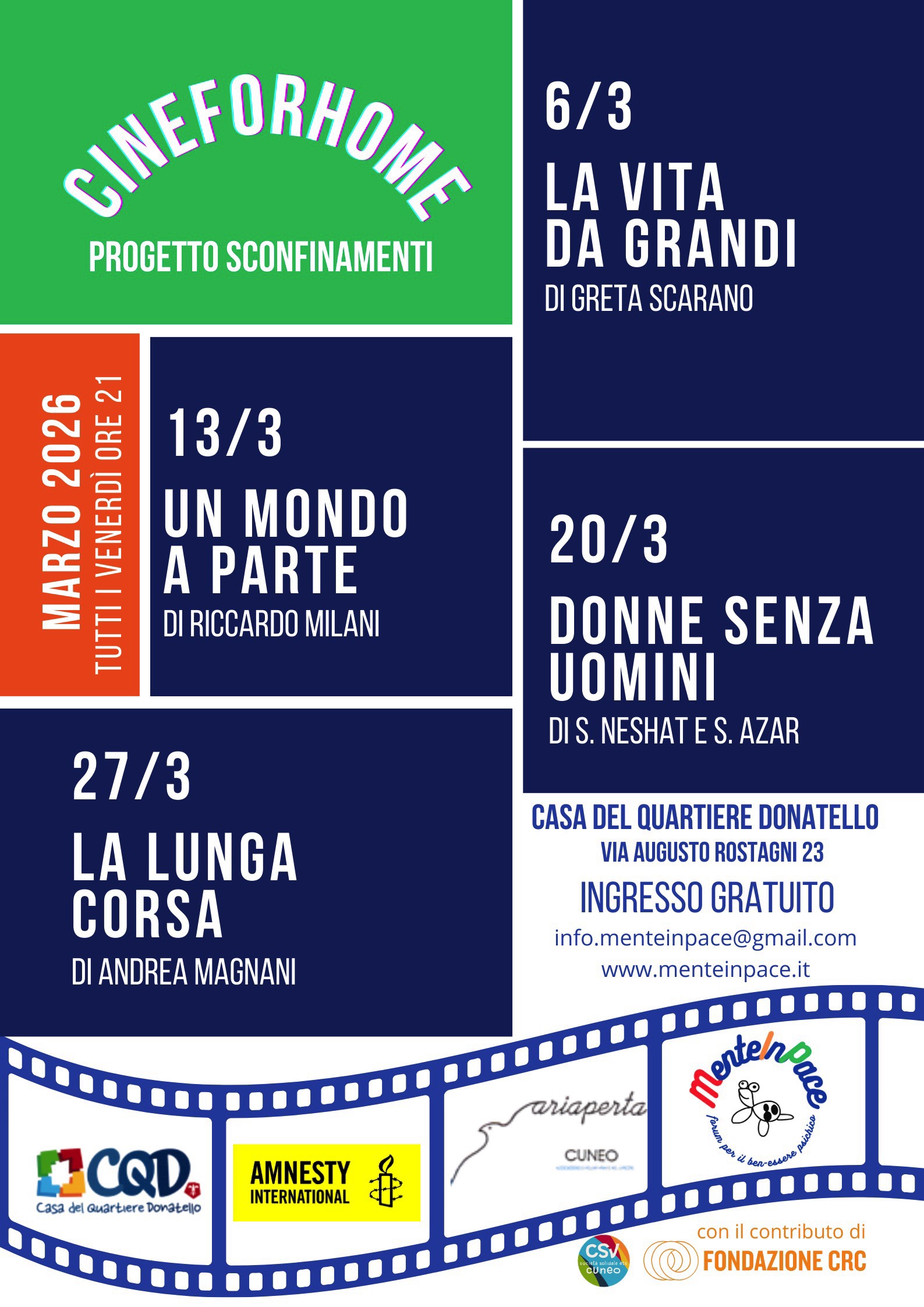Rassegna CineforHome dell'associazione MenteInPace