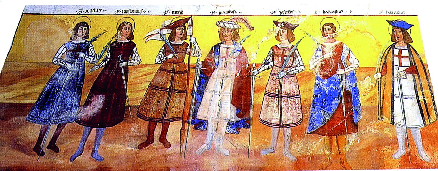 affresco di 7 martiri tebei