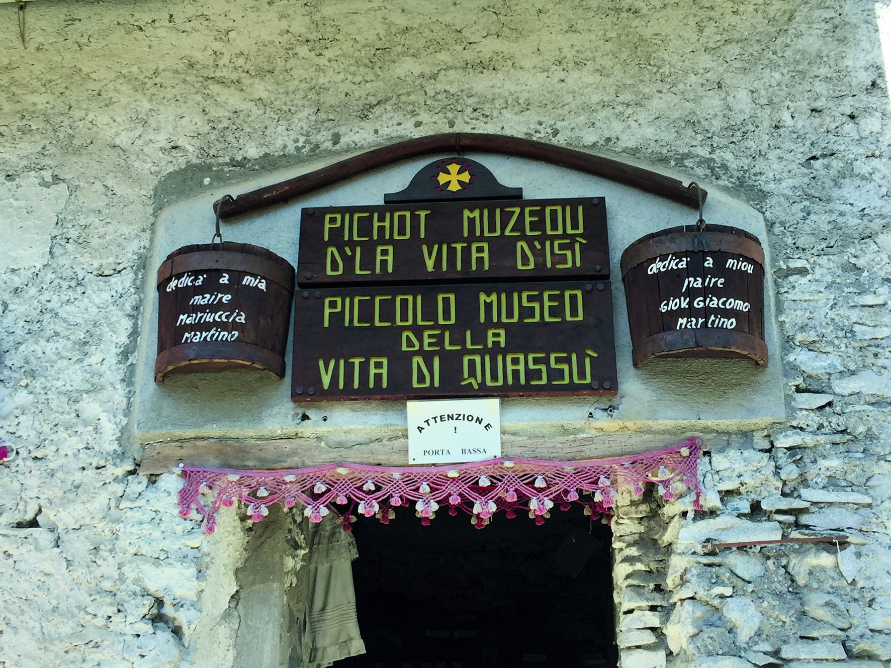 Piccolo museo della vita di quassù a Castelmagno