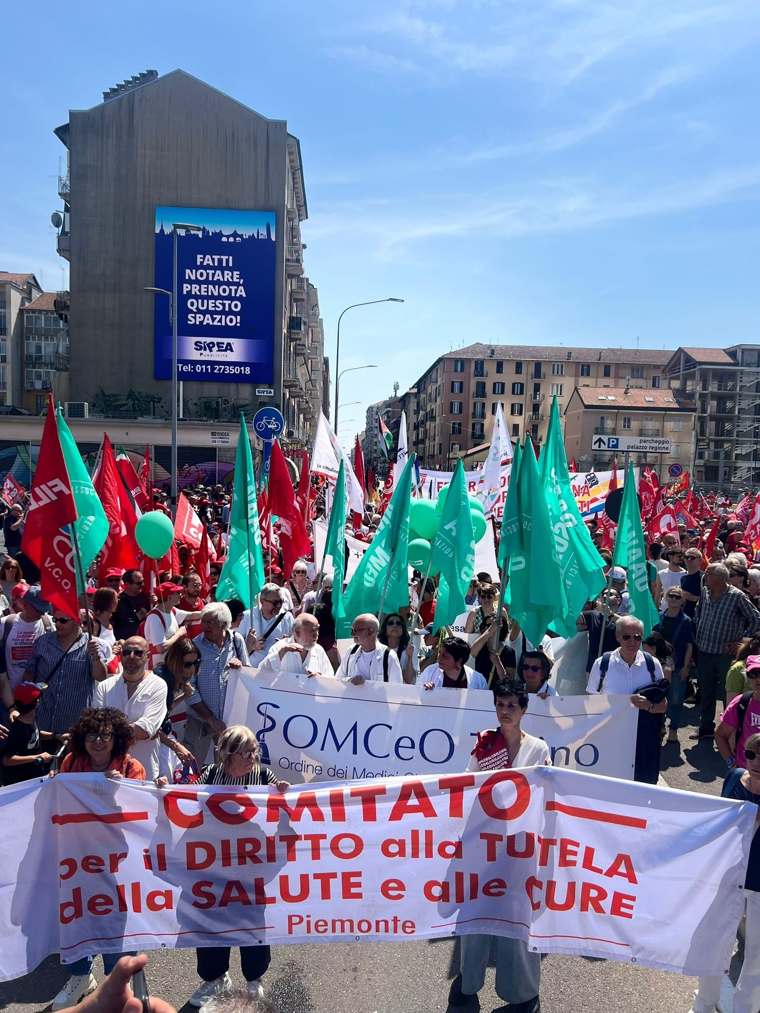 manifestazione per la Sanità Pubblica a Torino