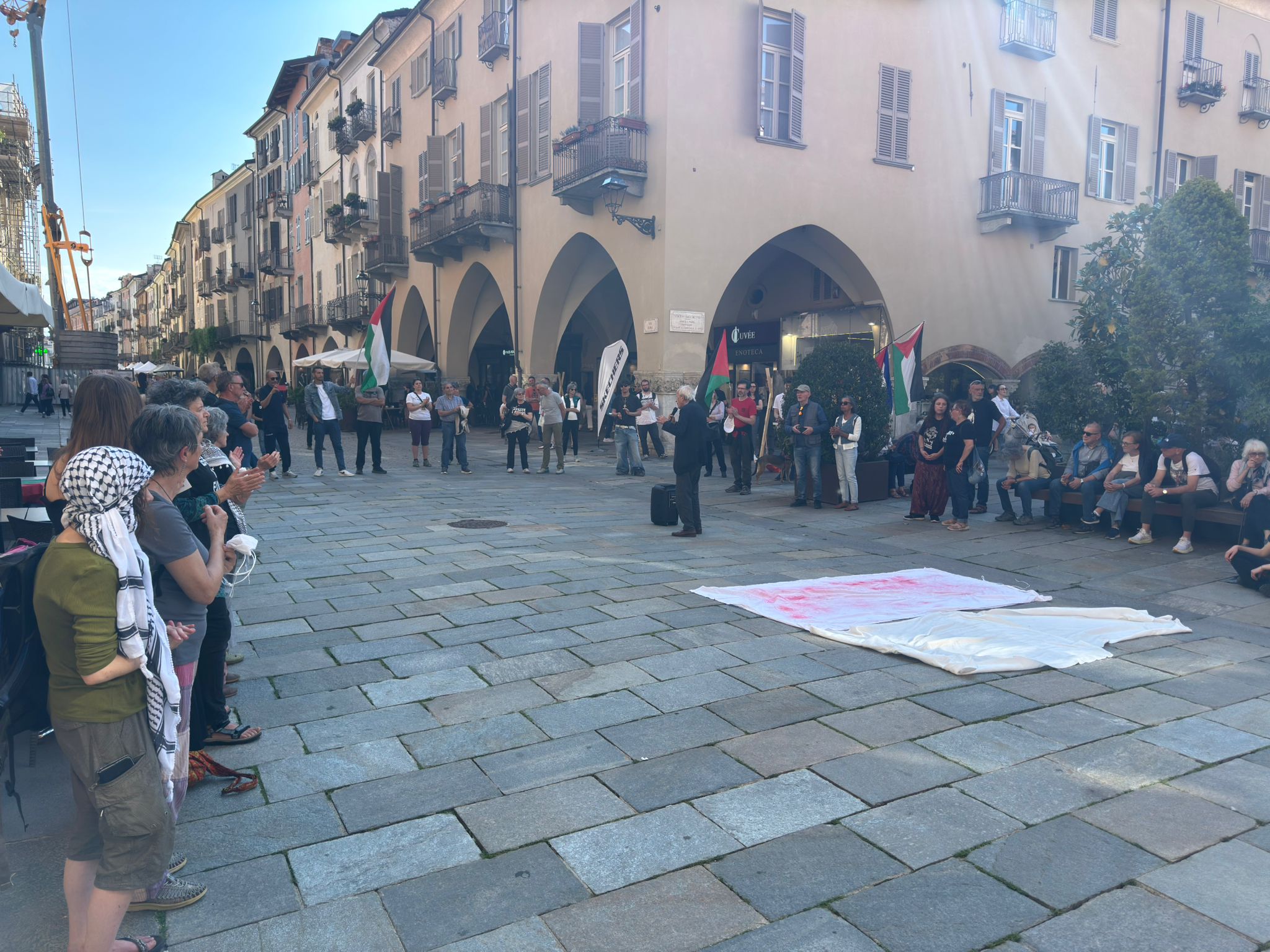 Presidio per Flotilla e Palestina a Cuneo