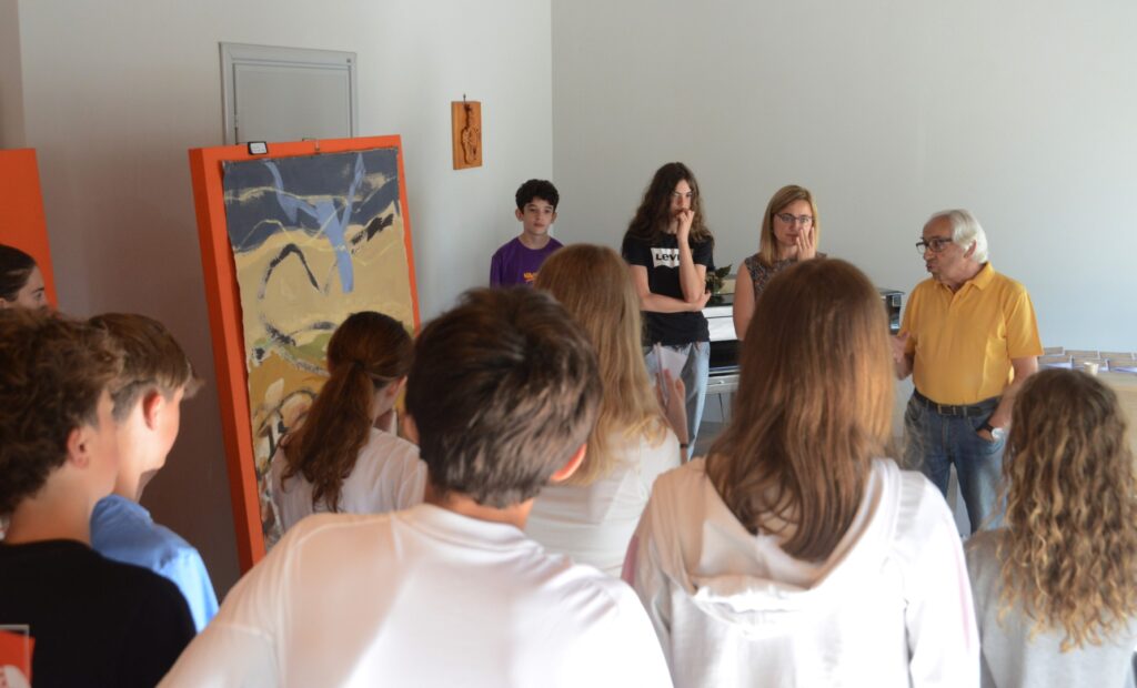 Peveragno scuola media inaugurazione mostra